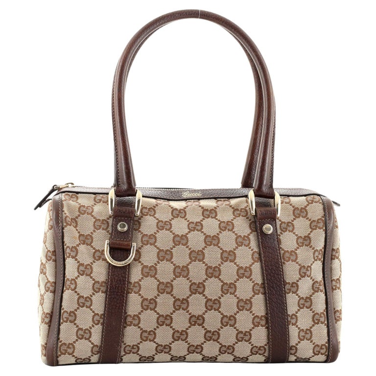 Gucci Abbey Boston Bag GG Canvas Small For Sale at 1stDibs