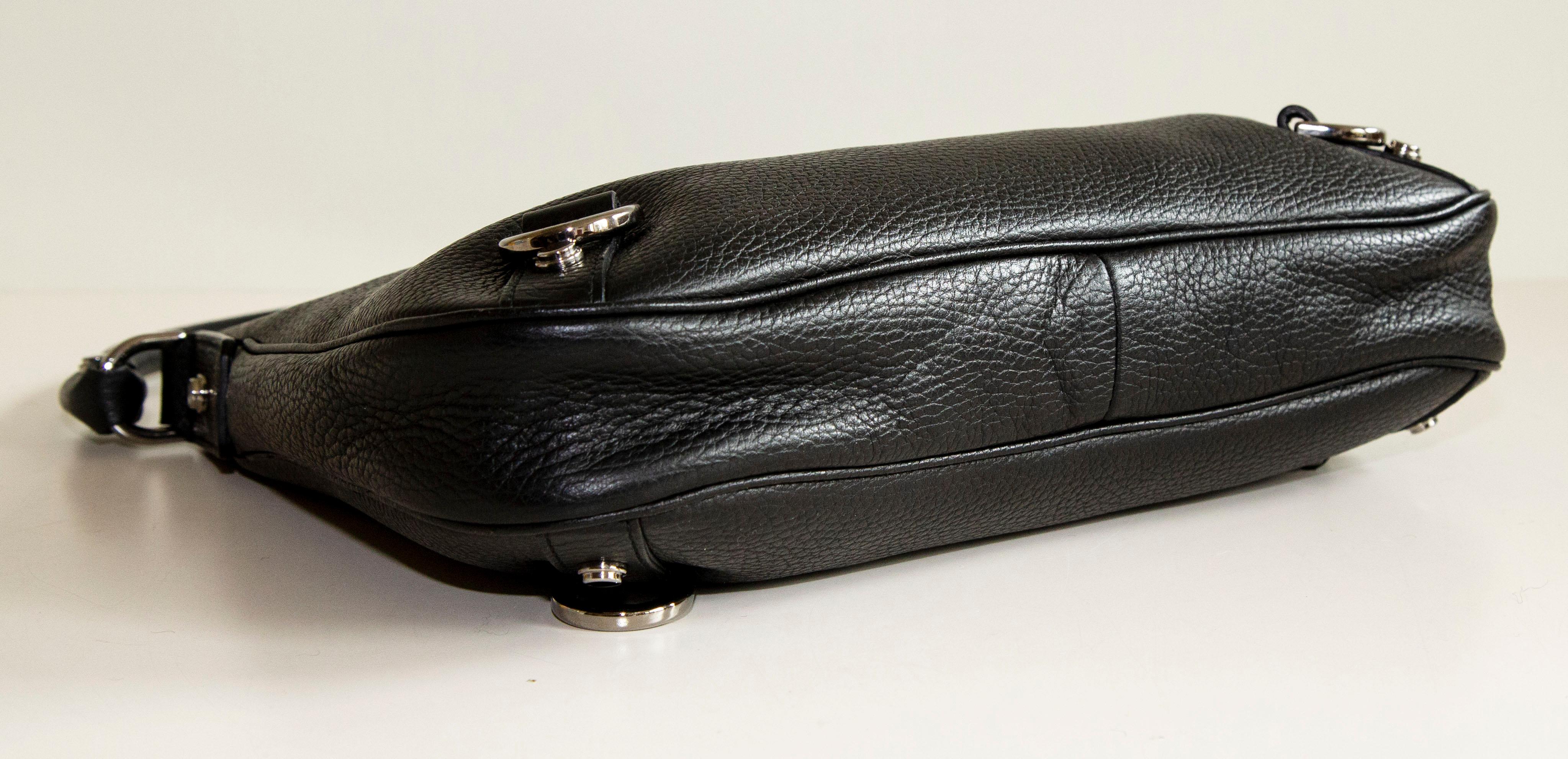 Gucci Abbey D-Ring Black Leather Shoulder Bag 6