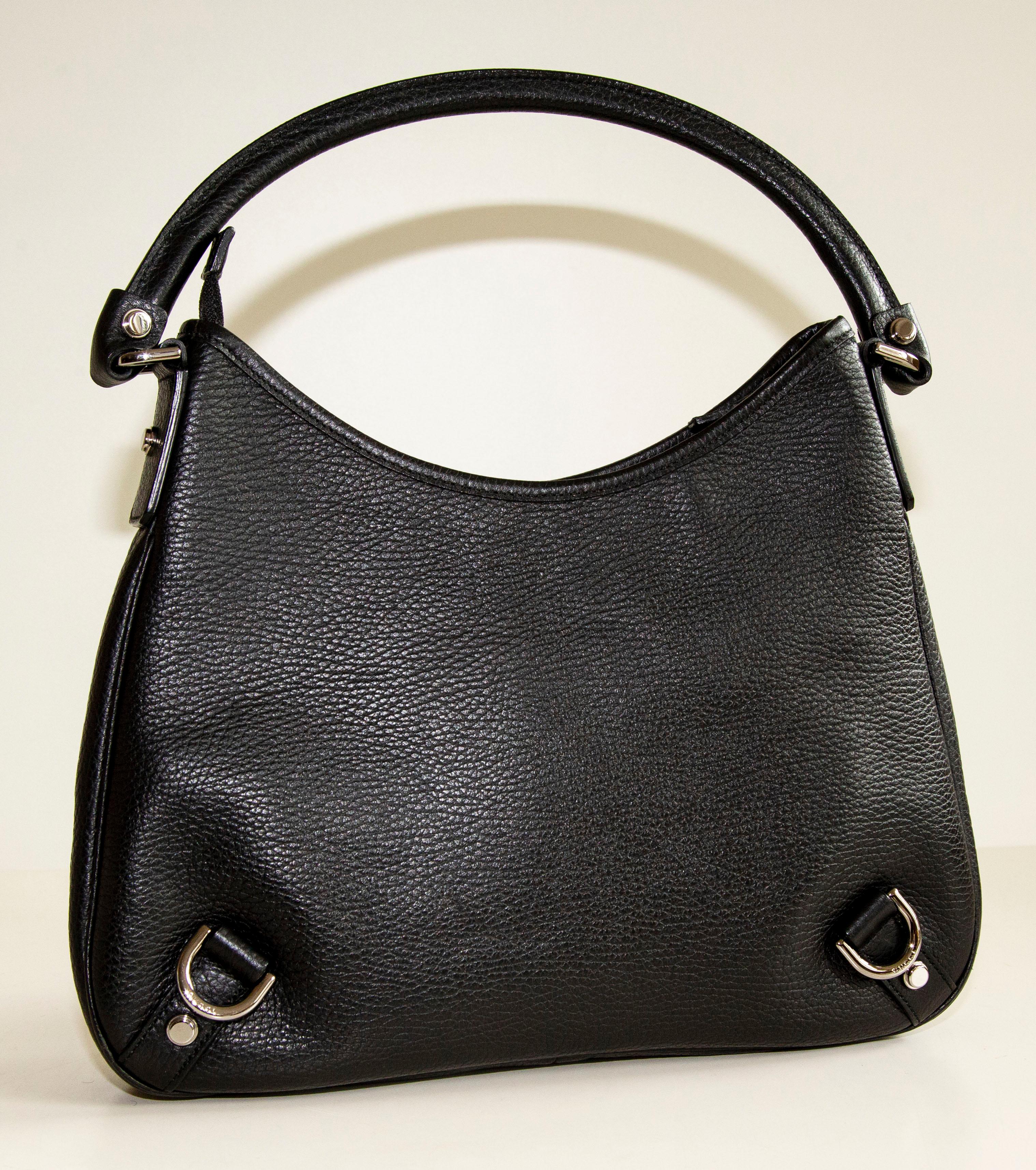 Gucci Abbey D-Ring Black Leather Shoulder Bag 1