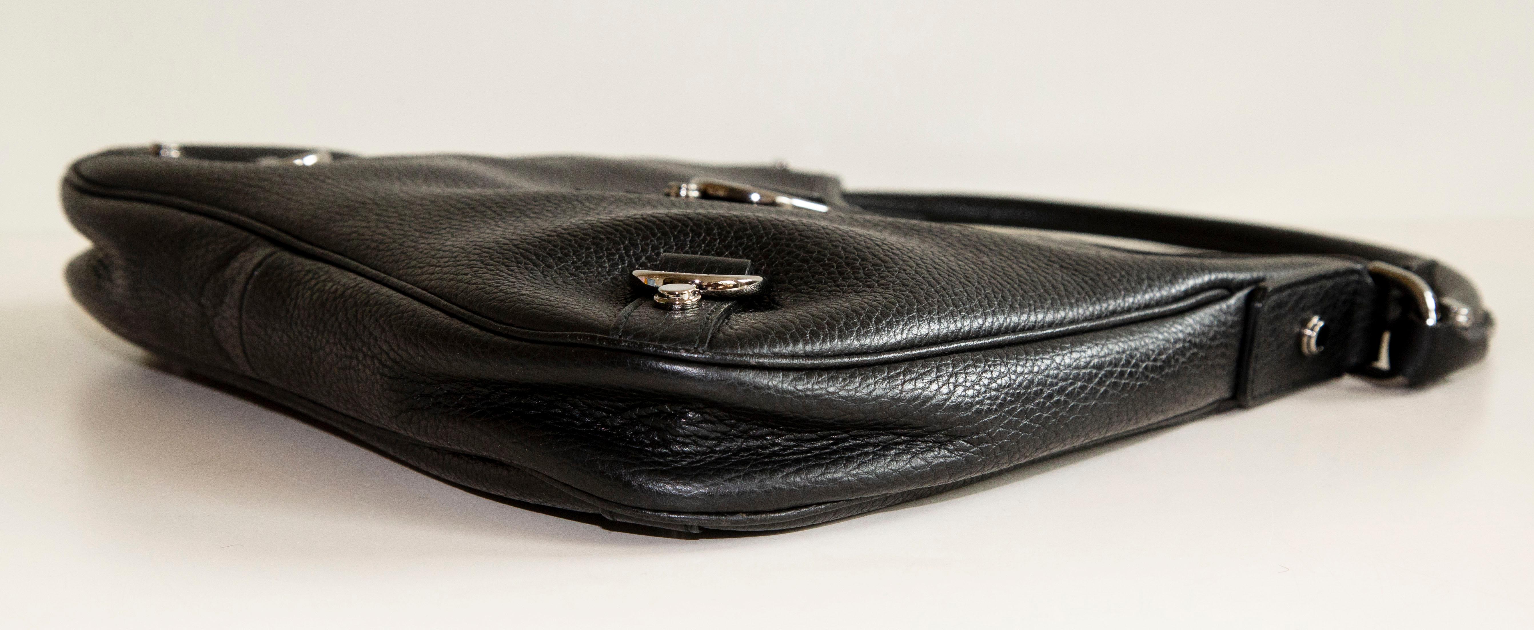 Gucci Abbey D-Ring Black Leather Shoulder Bag 5