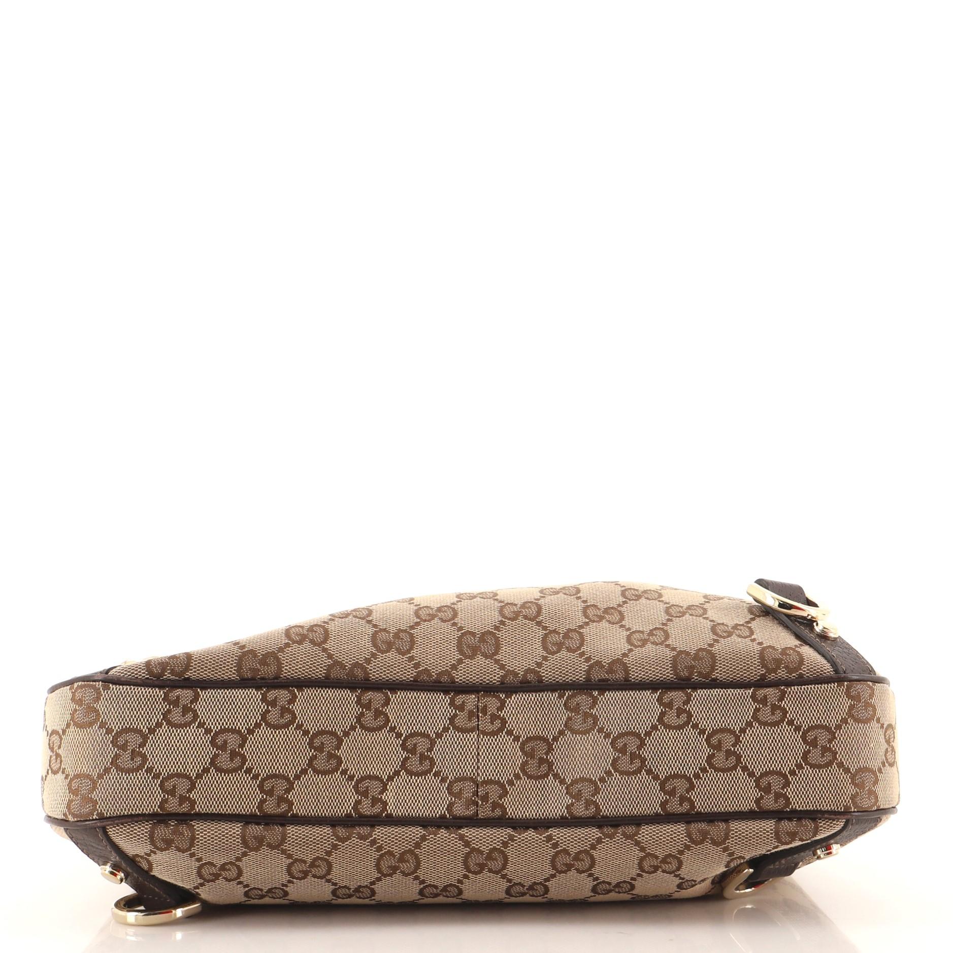 Gucci Abbey D-Ring Hobo GG Segeltuch Medium im Zustand „Gut“ in NY, NY