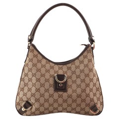 Gucci Abbey D-Ring Hobo GG Segeltuch Medium