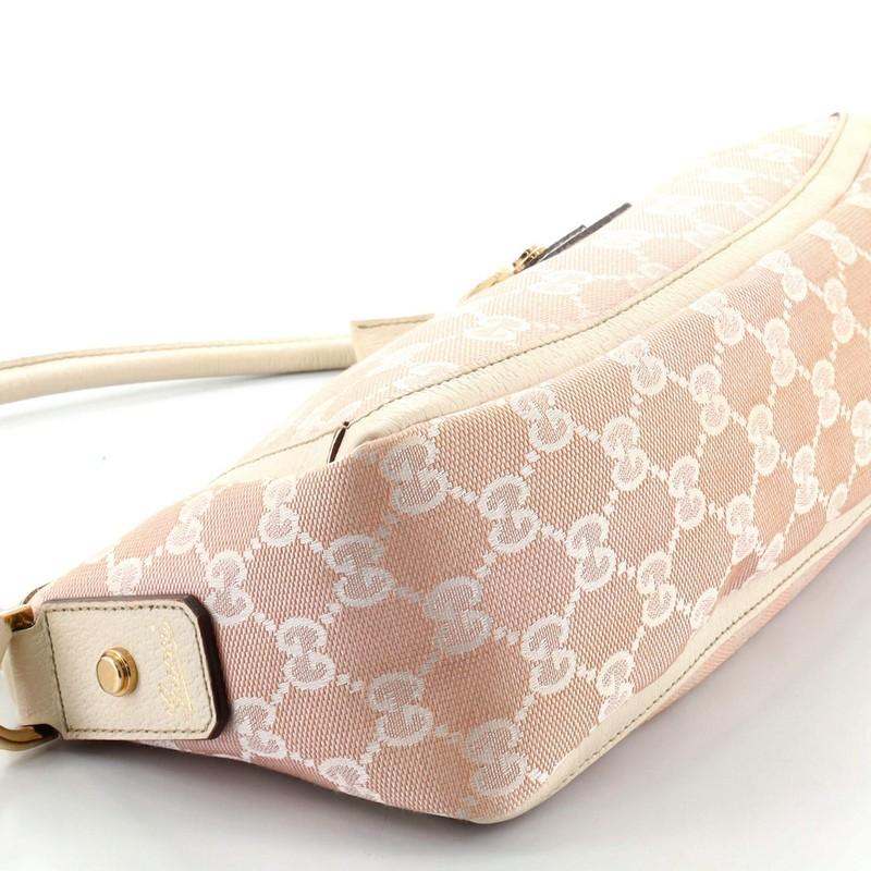 Beige Gucci Abbey D-Ring Pochette GG Canvas