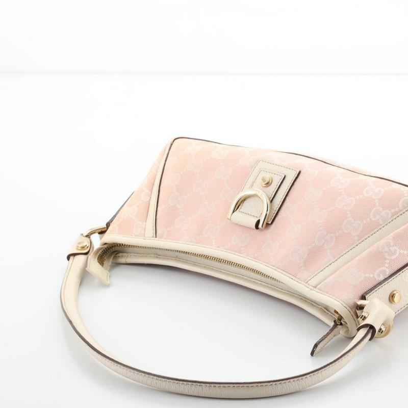 Gucci Abbey D-Ring Pochette GG Canvas In Fair Condition In NY, NY