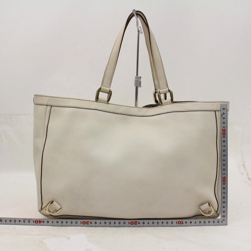 Gucci Abbey D-ring Tote 866181 Grey Leather Shoulder Bag 1