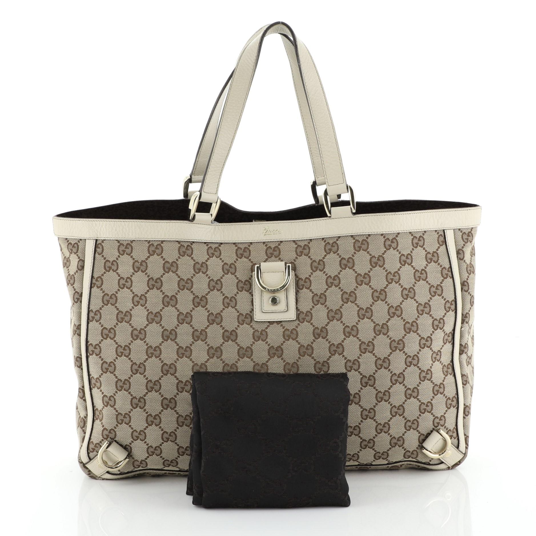 Pre-Owned Gucci Abbey Leather D-Ring Medium Tote Bag – Poshbag Boutique