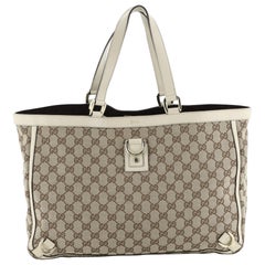 Gucci Abbey D-ring Tote 866181 Grey Leather Shoulder Bag at 1stDibs