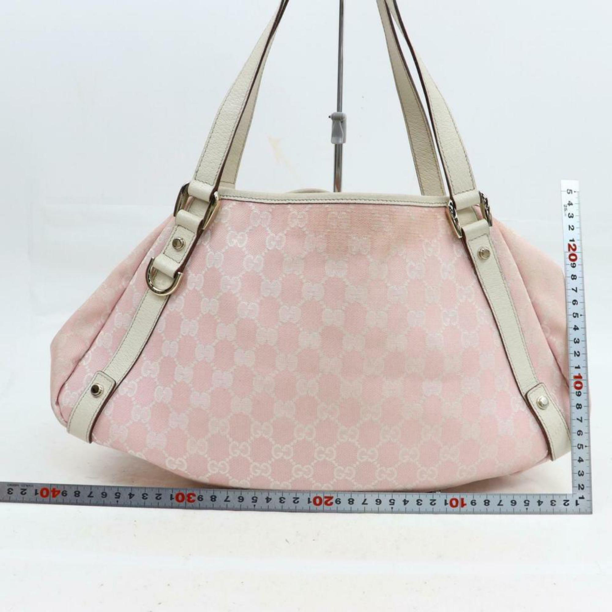 Gucci Abbey Monogram Gg Hobo 870308 Pink Canvas Shoulder Bag For Sale 1