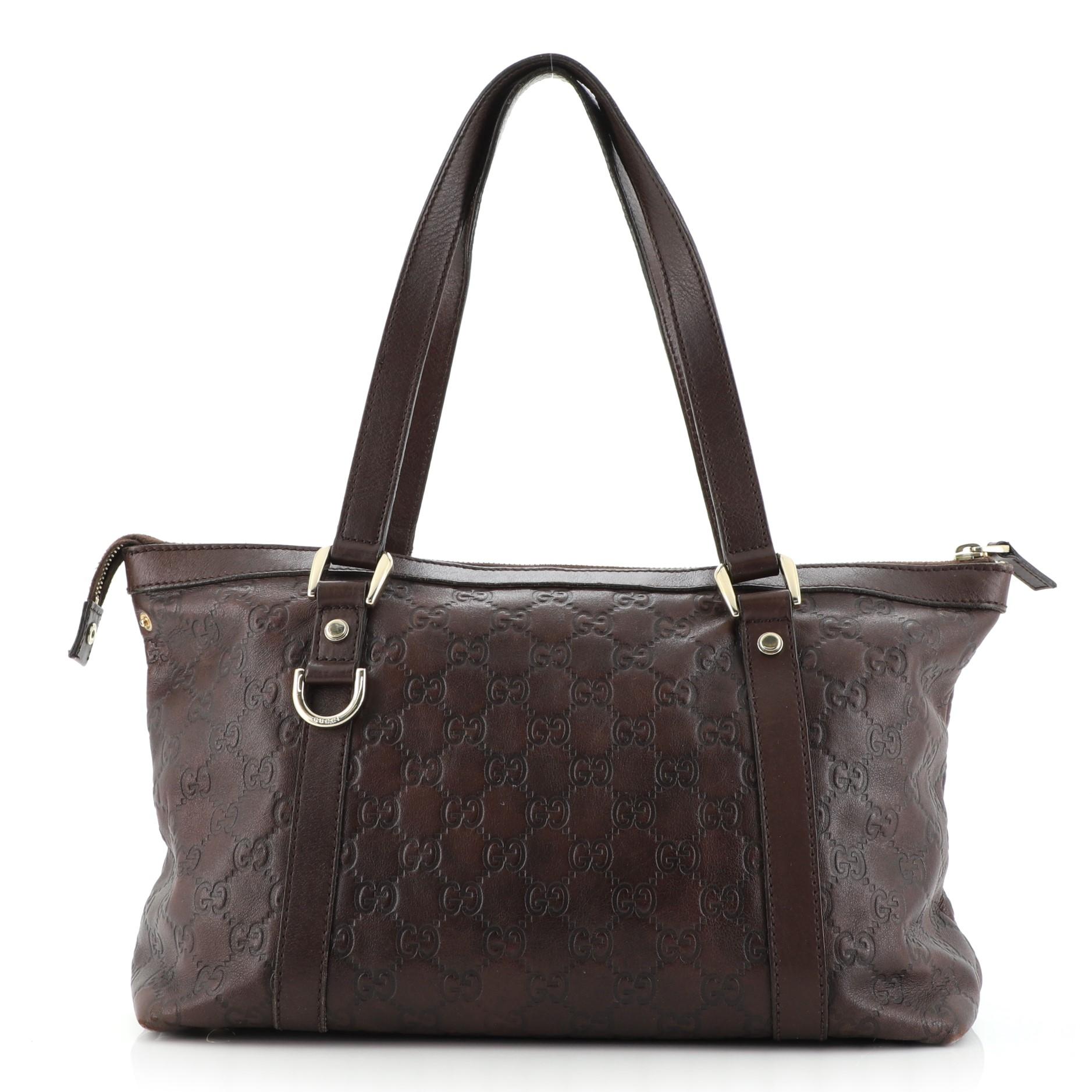 Gucci Abbey Tote Guccissima Leder Medium (Schwarz)