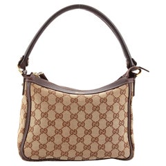 Gucci Abbey Zip Shoulder Bag GG Canvas Small