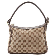 Gucci Abbey Zip Shoulder Bag GG Canvas Small