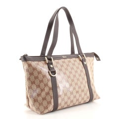 Gucci Abbey Zip Tote (Outlet) GG Coated Canvas Medium