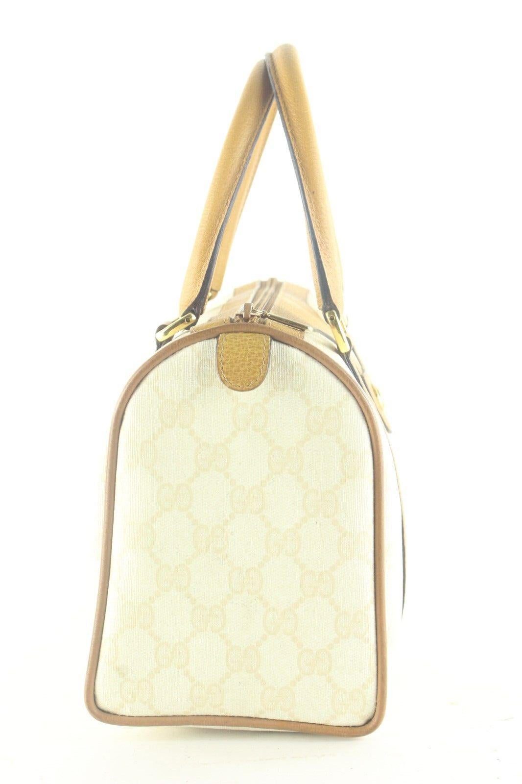 GUCCI Accessory Collection Ivory Monogram Joy Boston Supreme 3GK1017K In Good Condition For Sale In Dix hills, NY