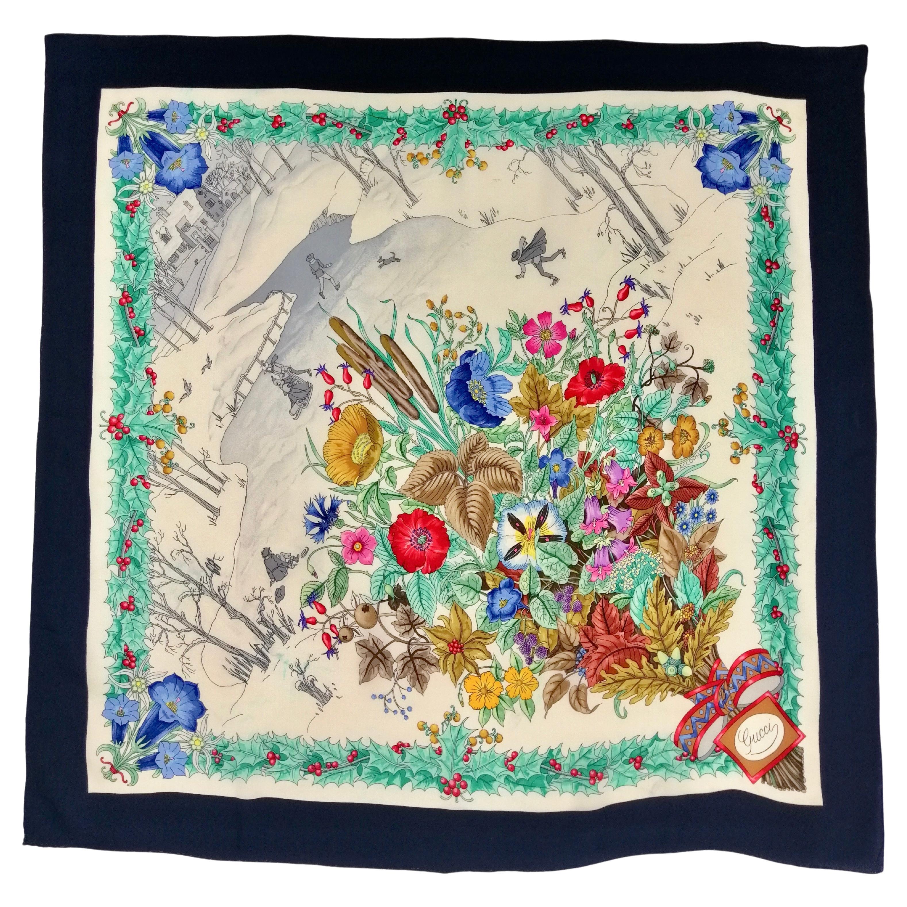 GUCCI Accornero silk scarf