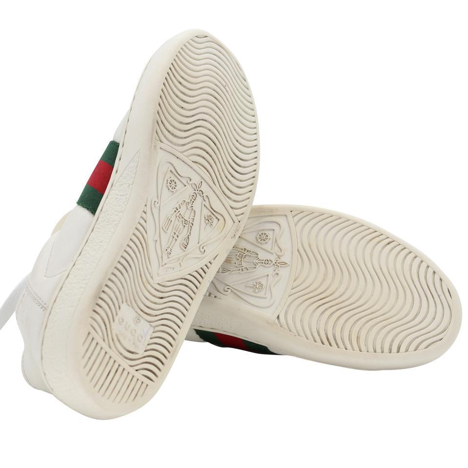 Gucci Ace Bee 6 Embroidered Leather Low Top Sneakers GG-S0805P-0011 For Sale 3
