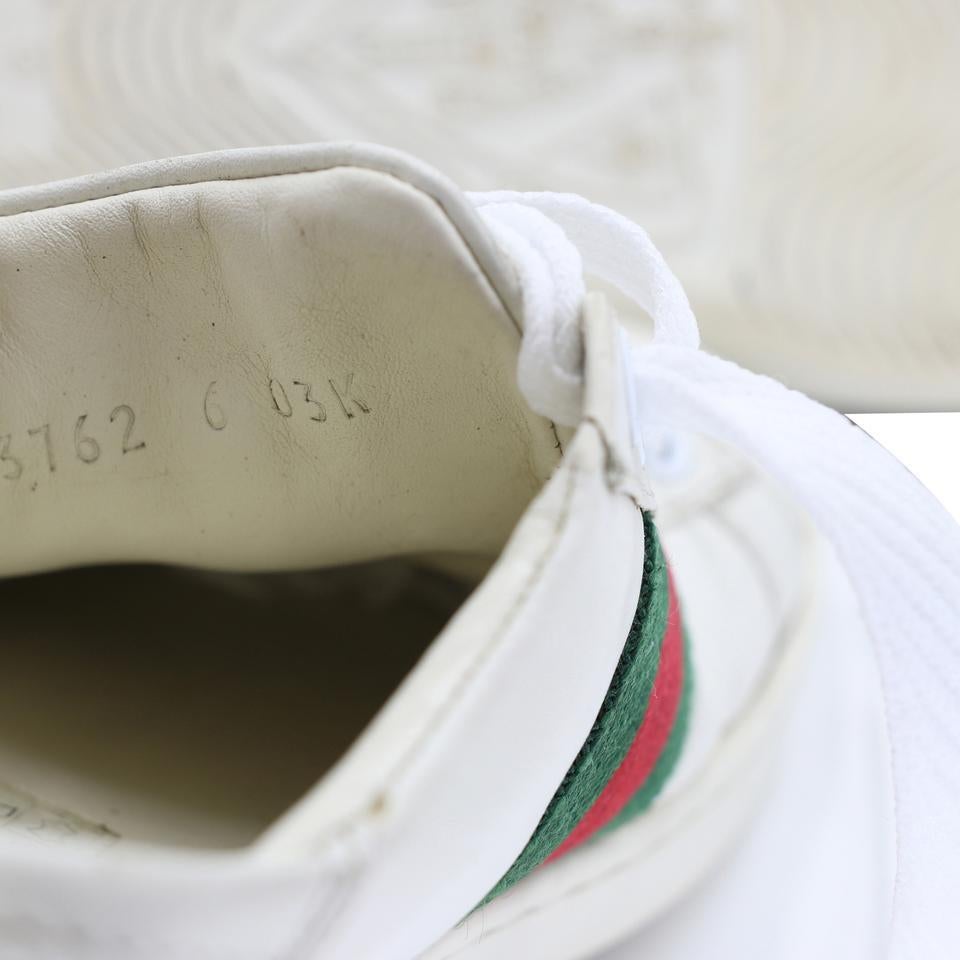 Gucci Ace Bee 6 Embroidered Leather Low Top Sneakers GG-S0805P-0011 For Sale 4