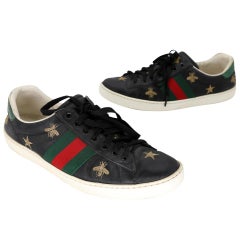 Gucci Ace Bees and Stars sz 9.5 Embroidered Low-top Men Sneakers GG-S0805P-0005