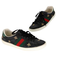 Gucci Ace Bees and Stars sz 9.5 Embroidered Low-top Men Sneakers GG-S0805P-0005
