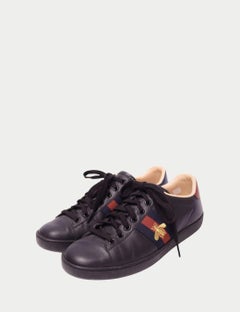 Gucci Ace Black Leather Sneakers - EU 36.5
