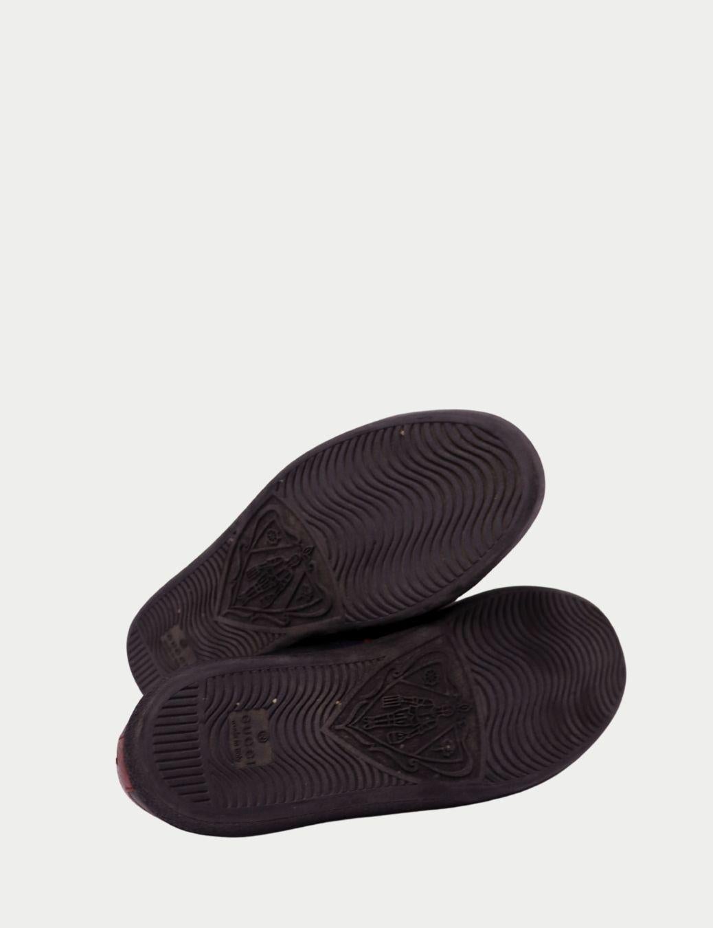 Gucci Baskets en cuir noir - EU 36.5 Bon état - En vente à Amman, JO