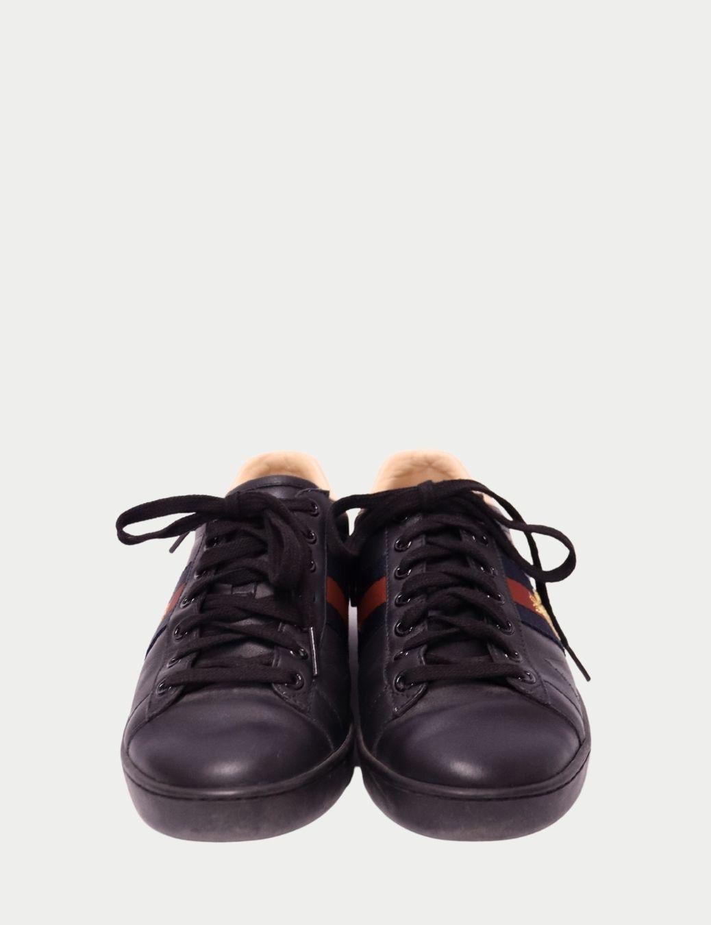 Gucci Baskets en cuir noir - EU 36.5 Pour femmes en vente