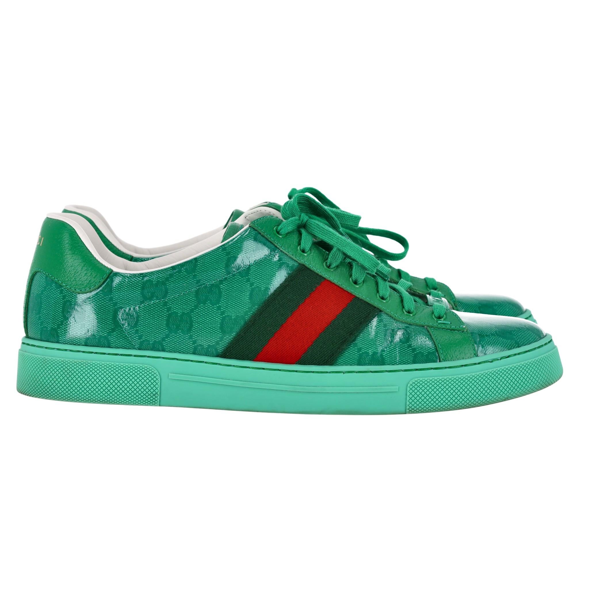 Baskets Gucci Ace GG Crystal Canvas Excellent état - En vente à London, GB
