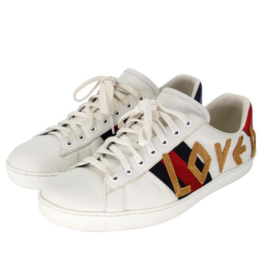 Gray Gucci Ace Gg Low Tops 10.5 Gold Stitching Sneakers GG-0903N-0001