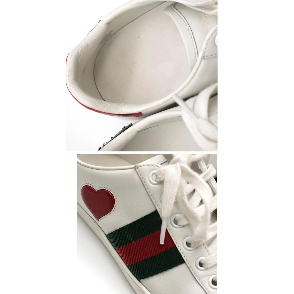Women's Gucci Ace Heart Embroidered Sneaker 36