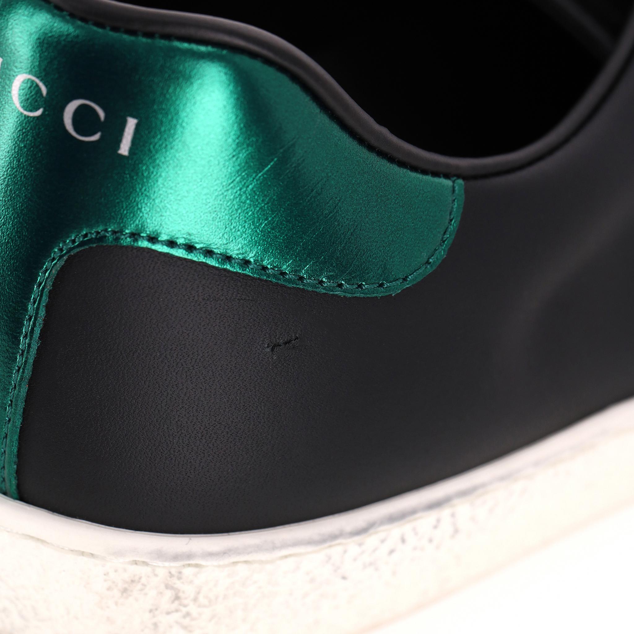 Gucci Ace Kingsnake Leder Turnschuhe im Angebot 5