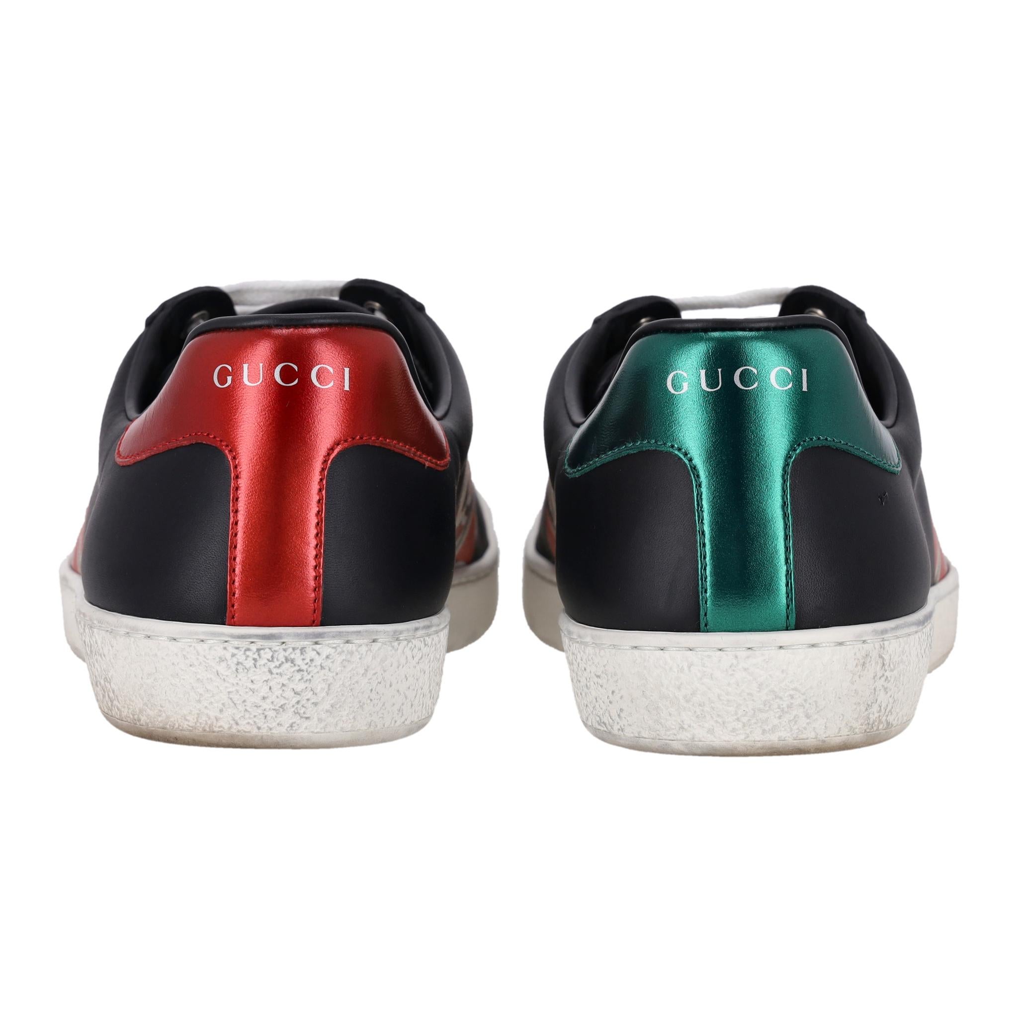 Gucci Ace Kingsnake Leder Turnschuhe im Zustand „Hervorragend“ im Angebot in London, GB