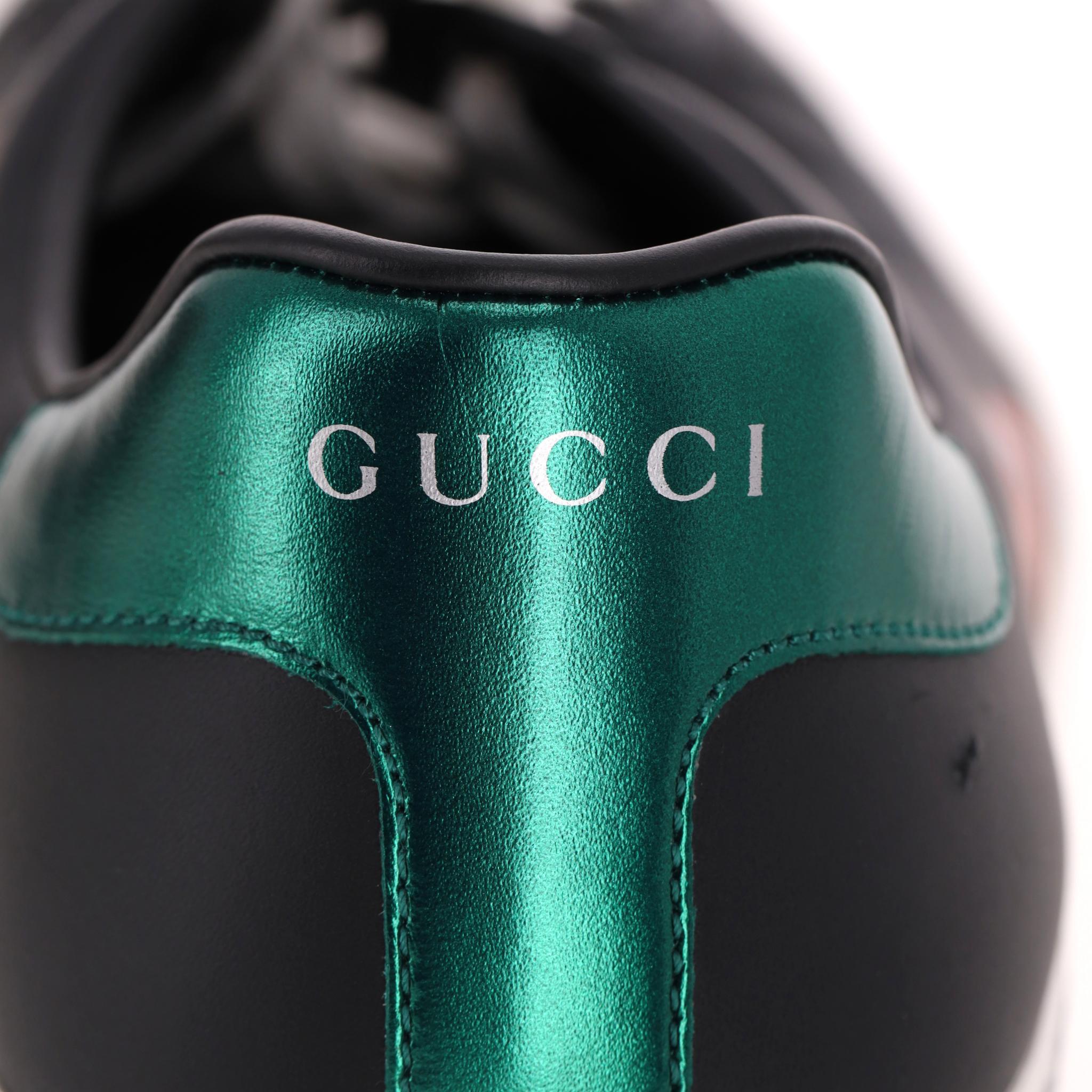 Gucci Ace Kingsnake Leder Turnschuhe im Angebot 4