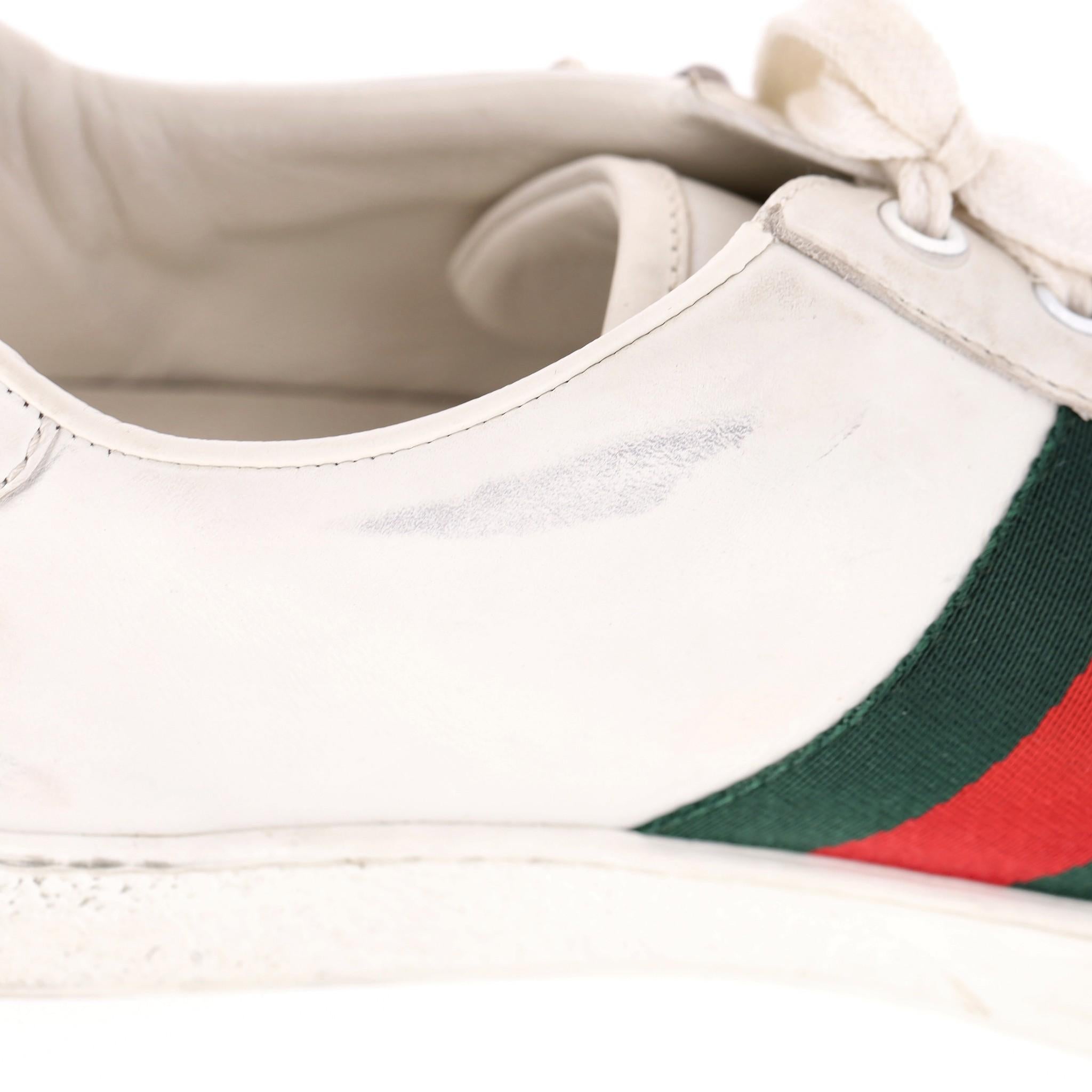Gucci Ace Punk Web Studded Leather Sneakers For Sale 5