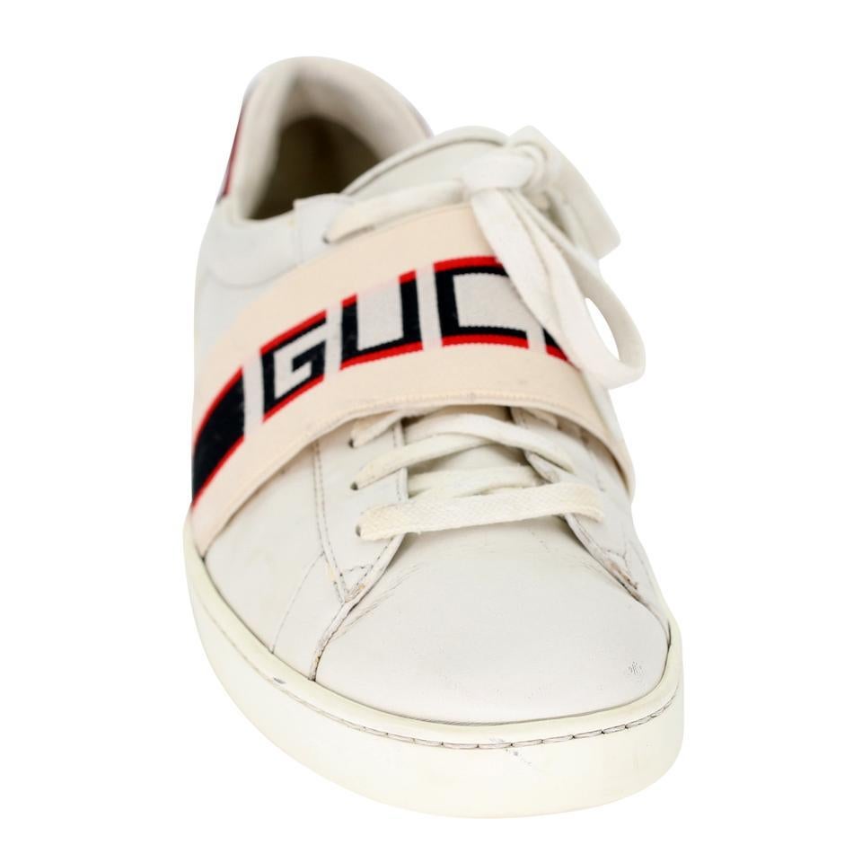 Gucci Ace Retro 80's Stripe 9 Leather Low Top Men's Sneakers GG-S0805P-0007 For Sale 1