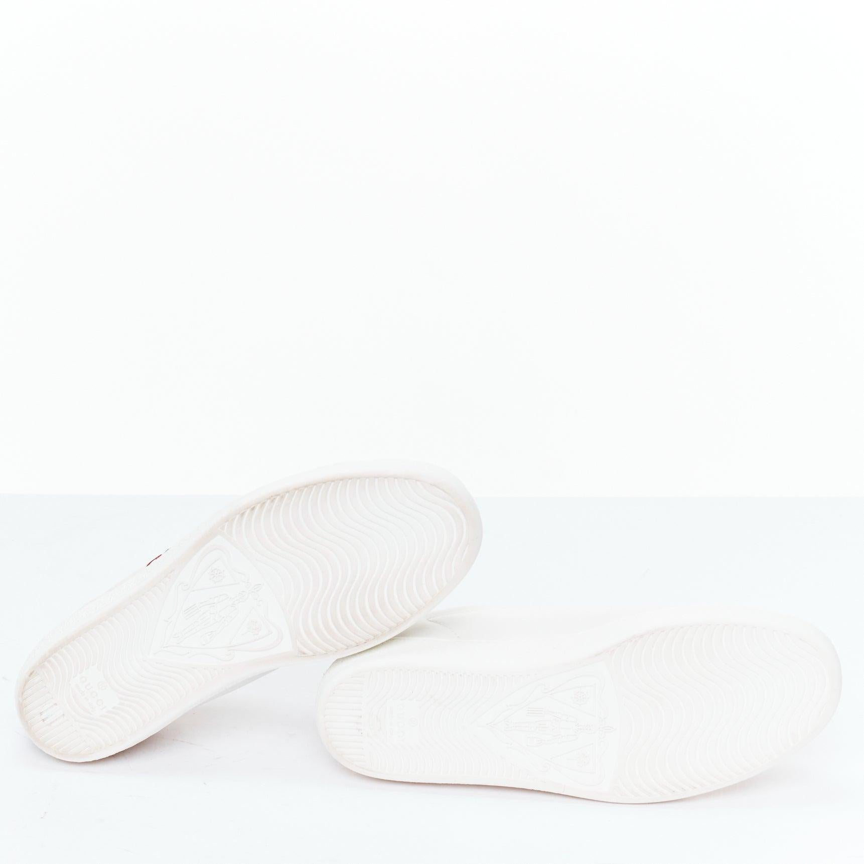 GUCCI Ace Tennis white embroidered logo low top sneakers EU37 For Sale 6