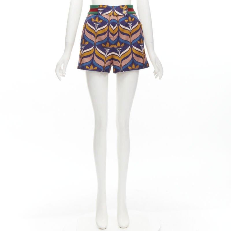 GUCCI ADIDAS 2022 Trefoil logo print web waist 3-striped shorts IT38 XS en venta 5