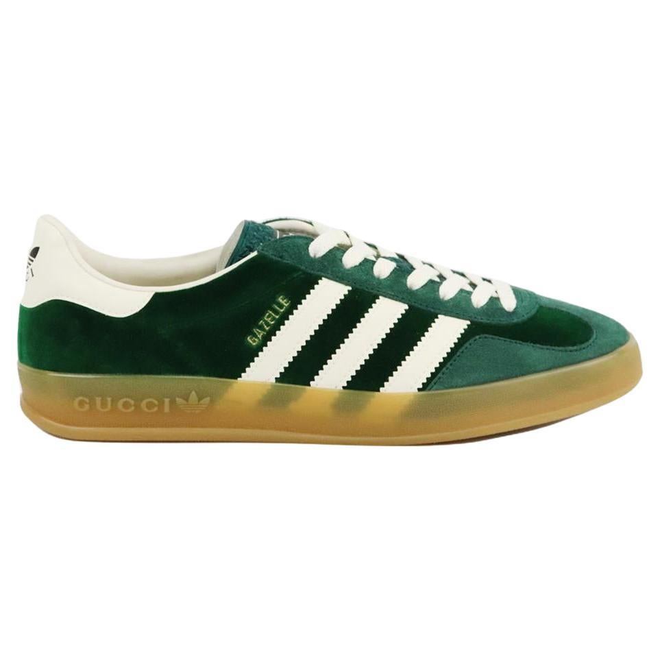 Gucci + Adidas Gazelle Velvet And Suede Sneakers Eu 40 Uk 7 Us 10