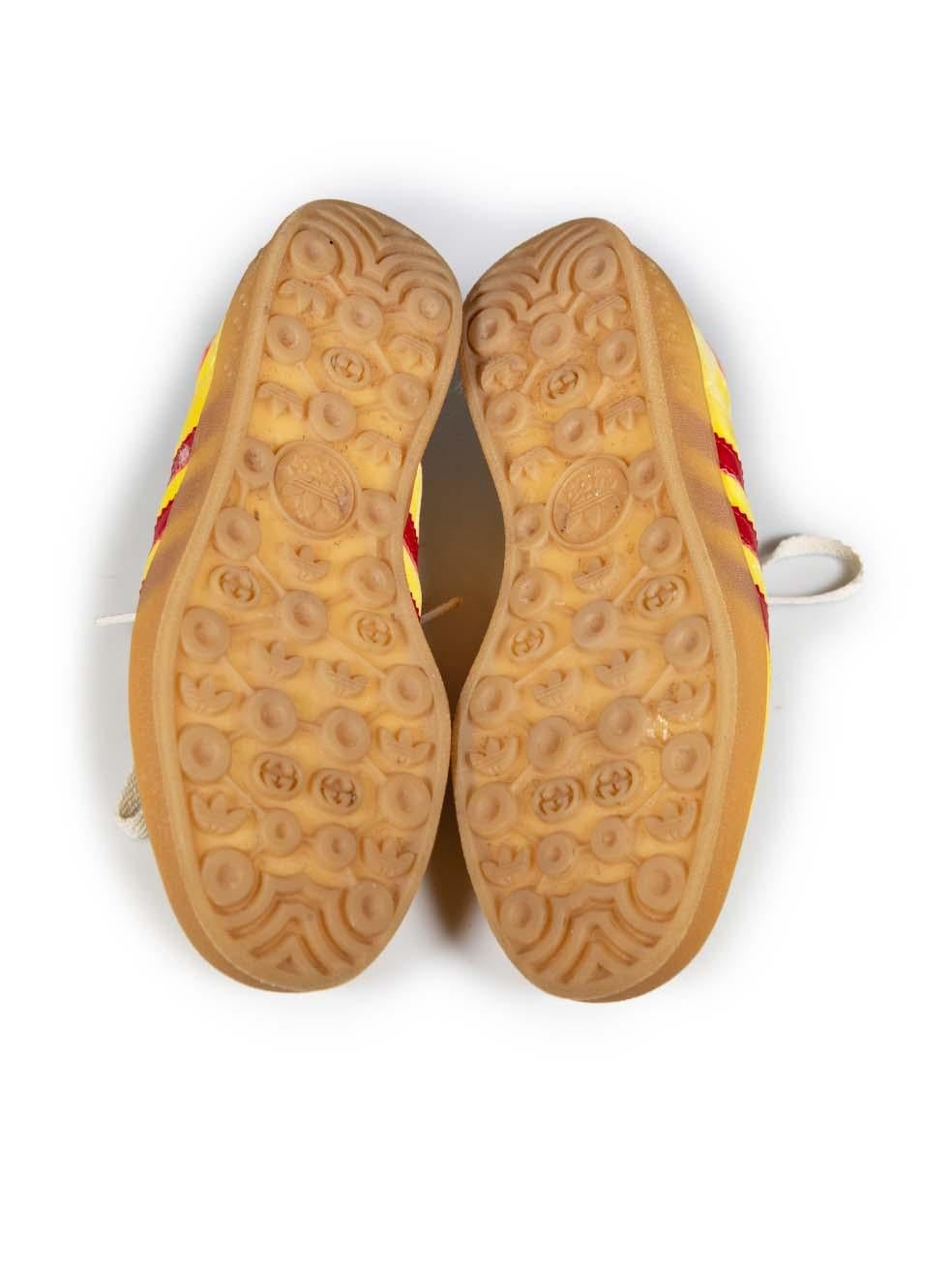Women's Gucci Adidas x Gucci Yellow Velvet & Suede Gazelle Trainers Size UK 5