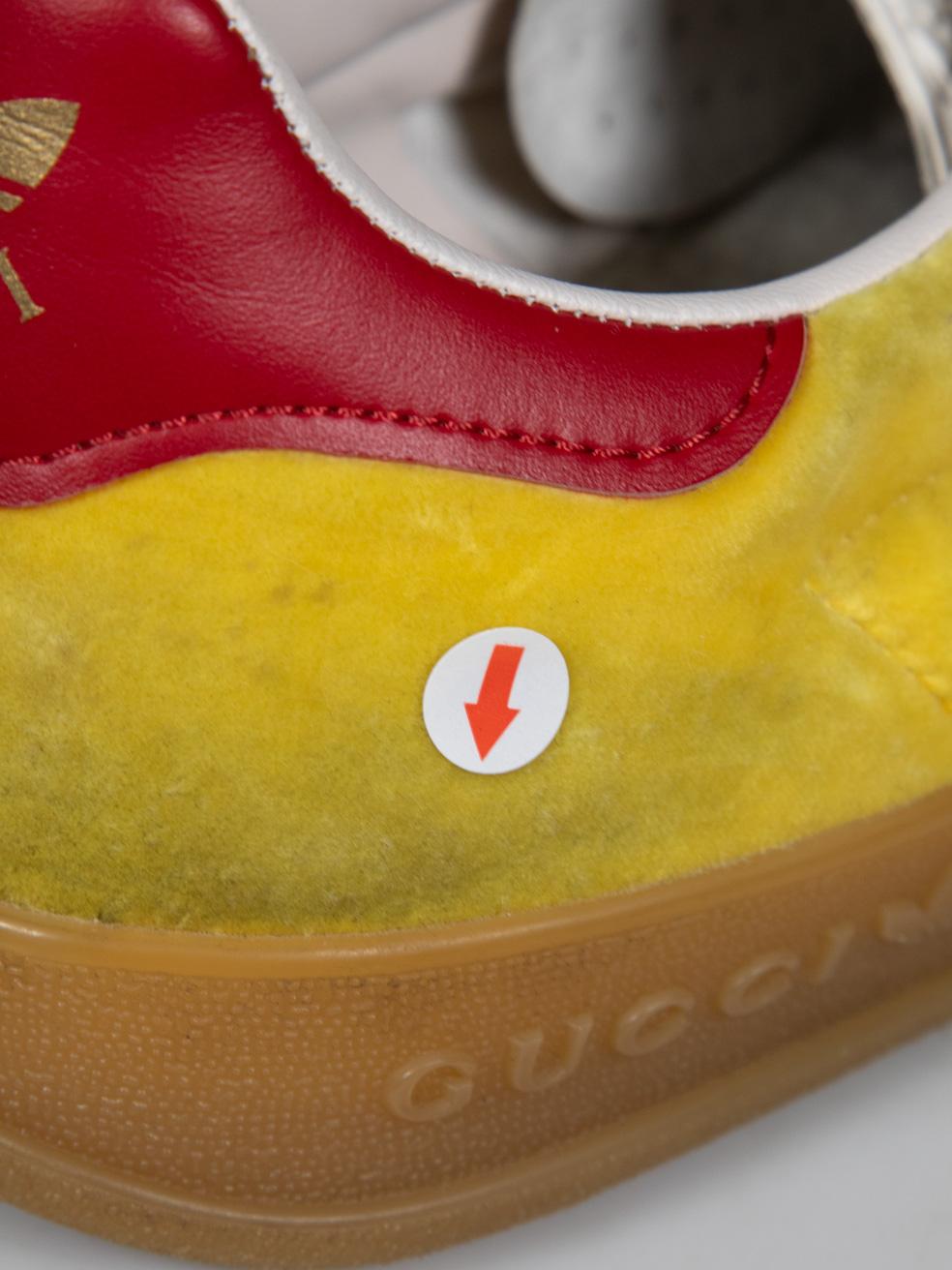 Gucci Adidas x Gucci Yellow Velvet & Suede Gazelle Trainers Size UK 5 3