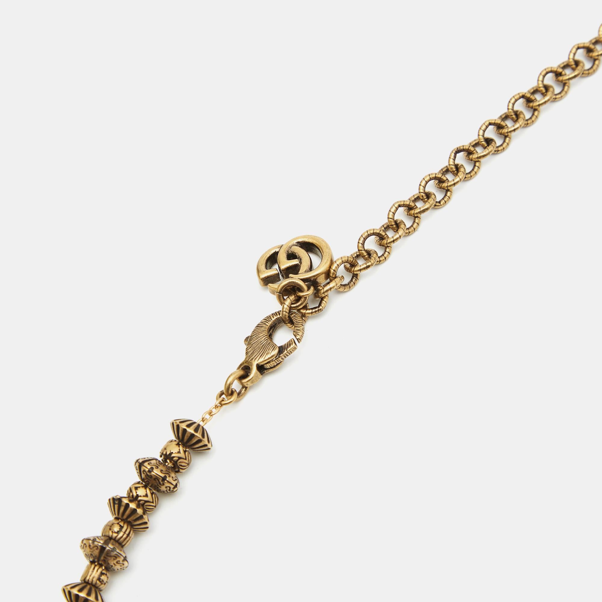 gucci bamboo cross necklace