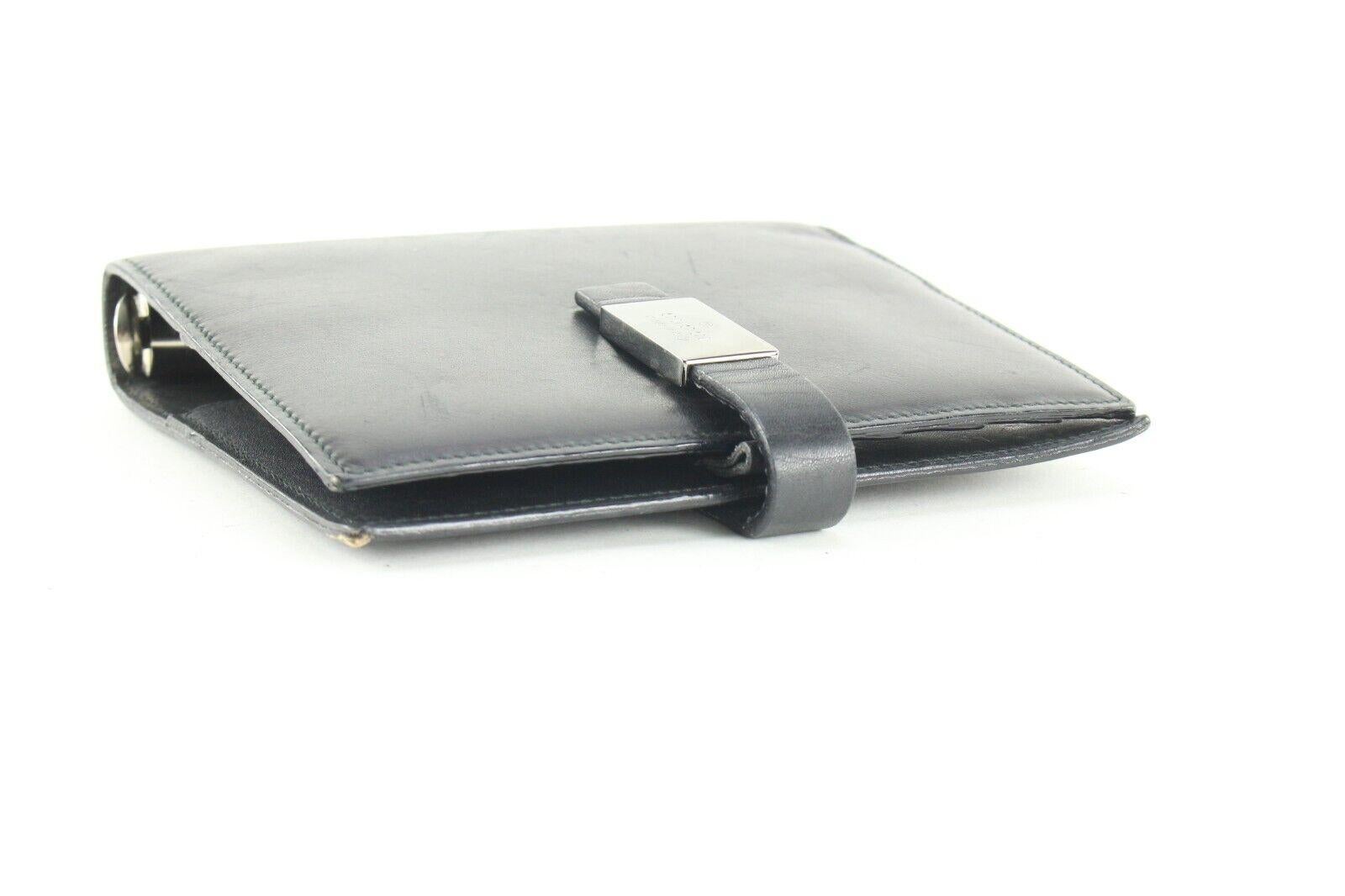 Gucci Agenda Schedule Note Book Cover Black Leather Notebook 3GG629K en vente 1