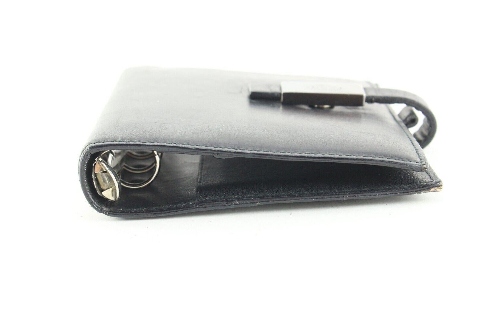 Gucci Agenda Schedule Note Book Cover Black Leather Notebook 3GG629K en vente 2
