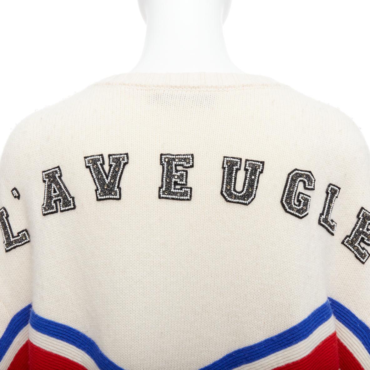GUCCI Alessandro 2016 Runway 100% wool crystal panther intarsia puff sweater (pull bouffant). en vente 2