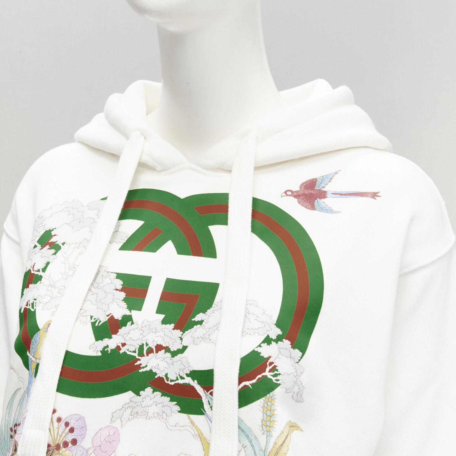 GUCCI Alessandro Michele 100% cotton white logo tiger floral print hoodie 3XS
Reference: AAWC/A00102
Brand: Gucci
Designer: Alessandro Michele
Material: Cotton
Color: Off White
Pattern: Floral
Closure: Drawstring
Made in: