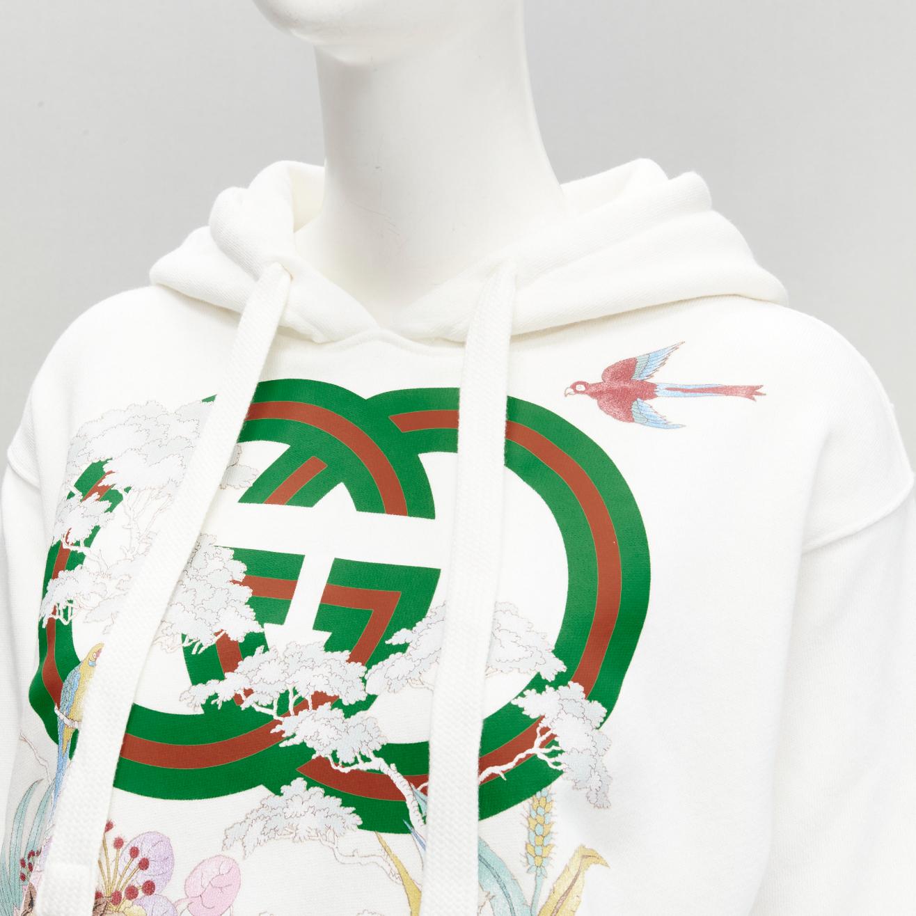 GUCCI Alessandro Michele 100% cotton white logo tiger floral print hoodie 3XS
Reference: AAWC/A00102
Brand: Gucci
Designer: Alessandro Michele
Material: Cotton
Color: Off White
Pattern: Floral
Closure: Drawstring
Made in: