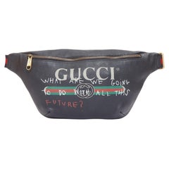 GUCCI Alessandro Michele 2017 Coco Capitan graffiti print crossbody belt bag