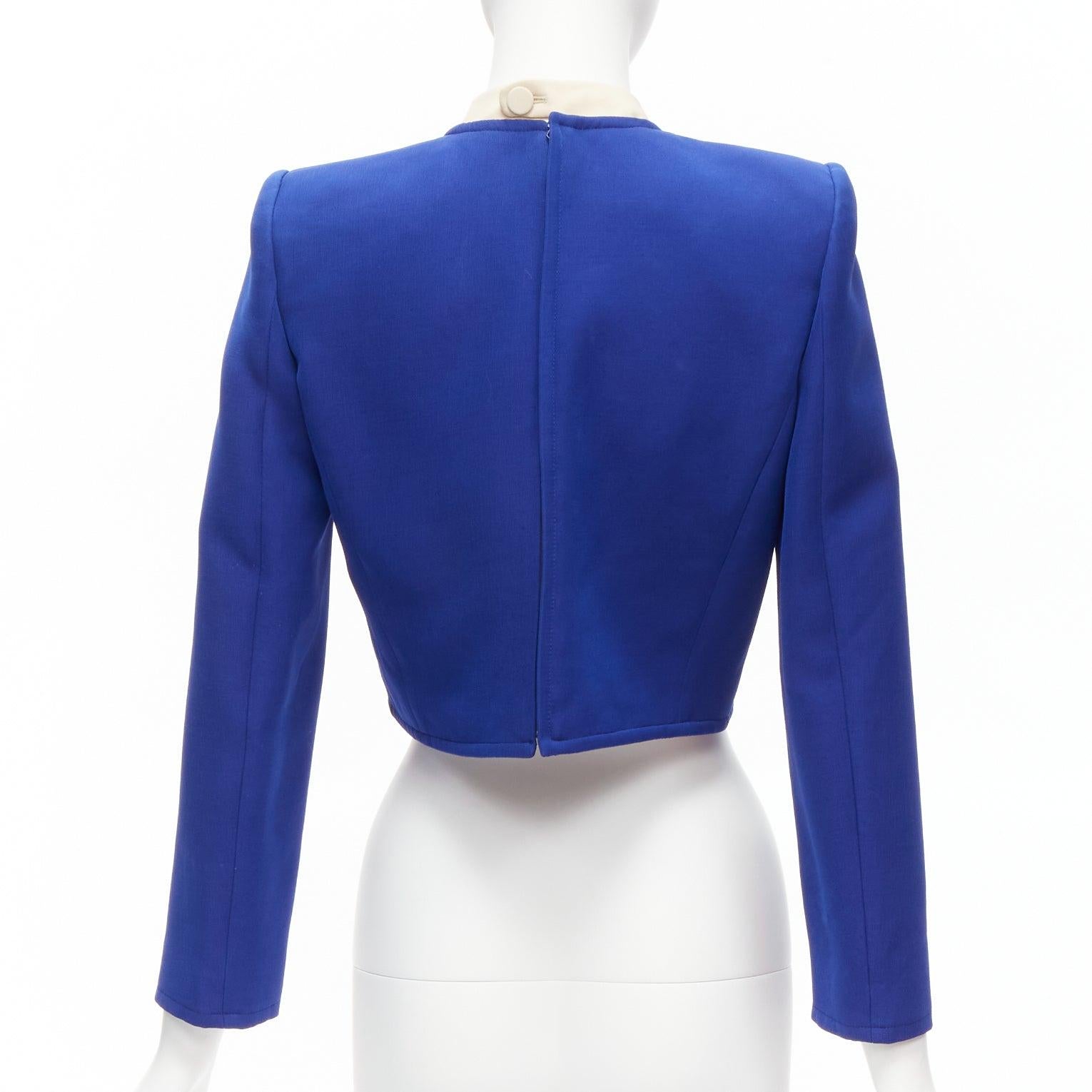 Women's GUCCI Alessandro Michele 2018 blue Anatomical Heart applique cropped top IT38 M