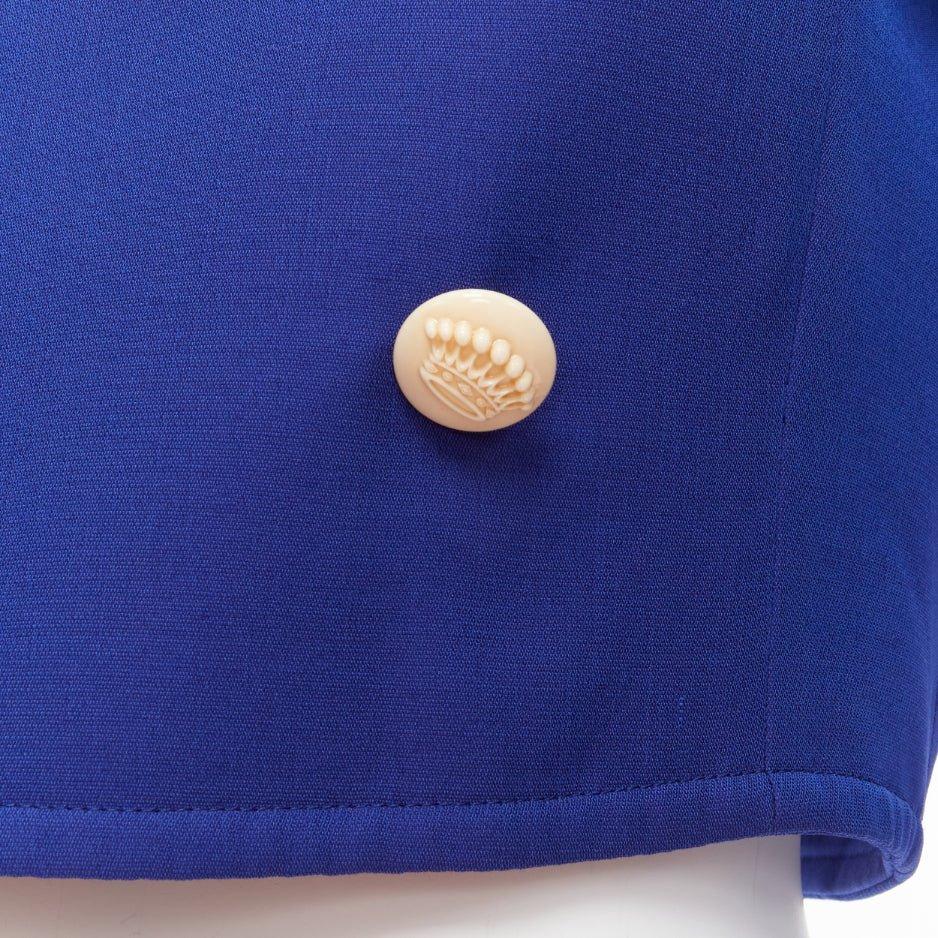 GUCCI Alessandro Michele 2018 blue Anatomical Heart applique cropped top IT38 M 2