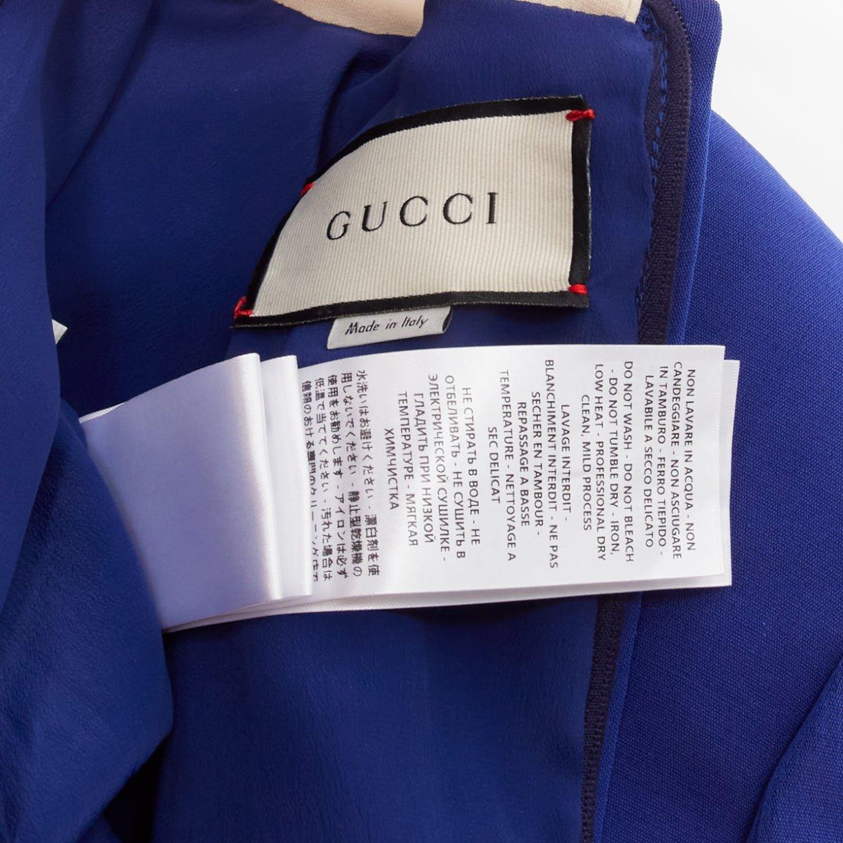 GUCCI Alessandro Michele 2018 blue Anatomical Heart applique cropped top IT38 M 3