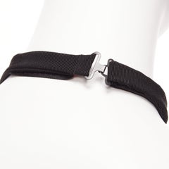 GUCCI Alessandro Michele antique gold lion head black ribbon choker