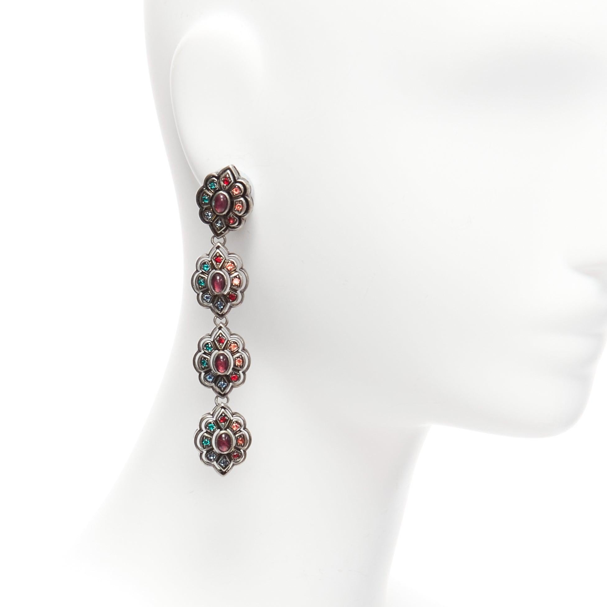 GUCCI Alessandro Michele colourful crystal barocco floral drop earrings Pair
Reference: BSHW/A00116
Brand: Gucci
Designer: Alessandro Michele
Material: Metal
Color: Bronze, Multicolour
Pattern: Solid
Closure: Clip On
Lining: Bronze Metal
Extra